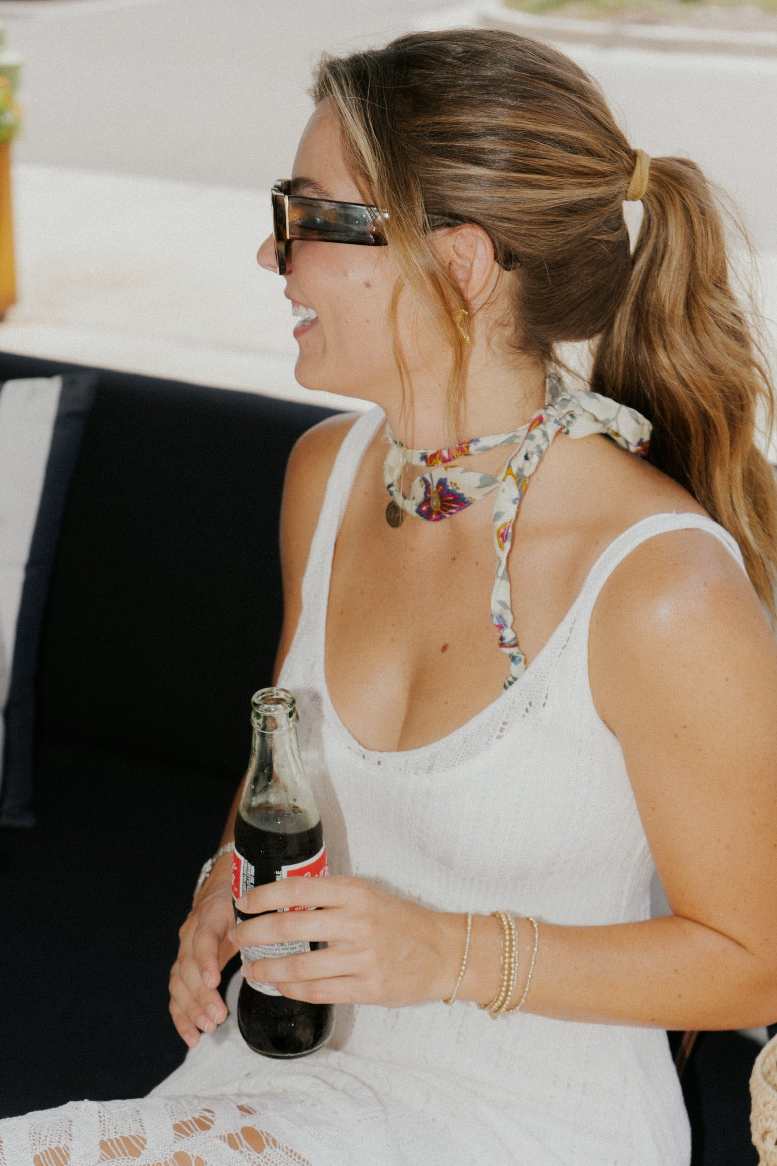 Clara Necklace with Vintage Amor Charm