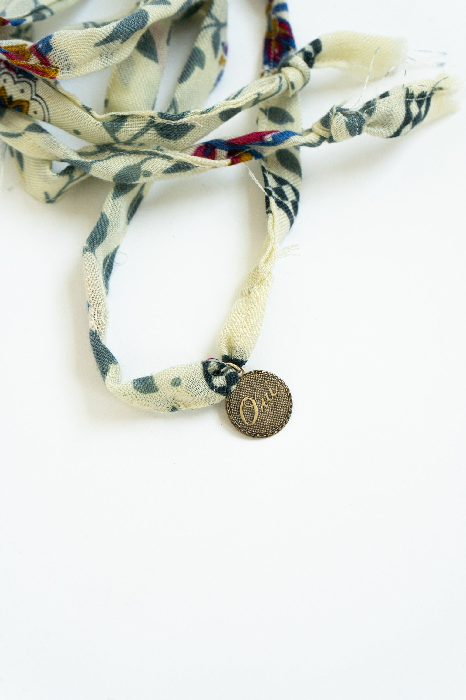 Clara Necklace with Vintage Oui Charm